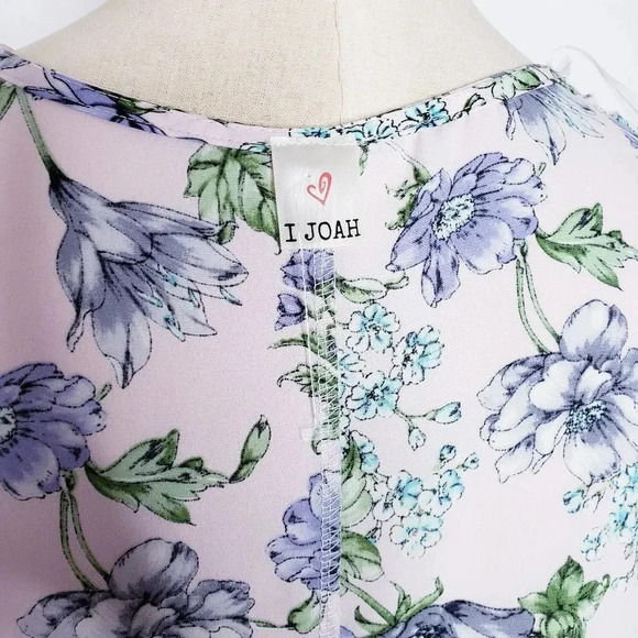 I Love JOAH Kimono Swimsuit Coverup Sheer Pink Floral - Picture 11 of 12